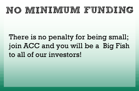 There is no minimum funding requirement.